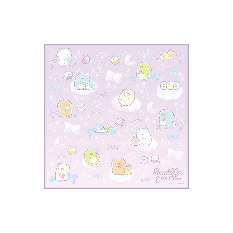 San-X CH44403 Sumikko Gurashi Lunch Napkin Purple H430 x W430mm