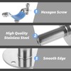 DAJAVE 6 Pack 304 Stainless Steel Wall Mount Ceiling Mount