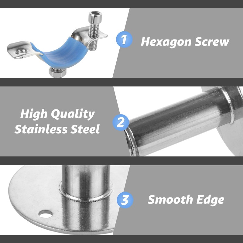 DAJAVE 6 Pack 304 Stainless Steel Wall Mount Ceiling Mount