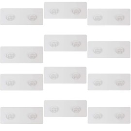 Jovware Shower Caddy Adhesive Replacement Stickers Sticker Shelf Basket Strips Suction Hooks Large Strong Hook (Transparent - 12 Packs)