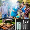 Travel Utensils with Case,SAOHYPEI Portable Silverware Set for Work, 4-Piece