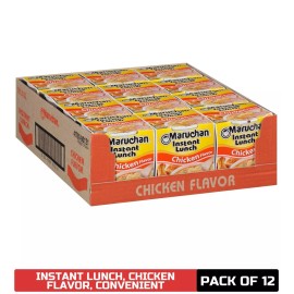 Maruchan Instant Lunch Chicken Flavor, 2.25 Ounce (Pack of 12)