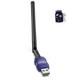 Class 1 Long Range Bluetooth Adapter for PC, QGOO USB Bluetooth Adapter for PC 5.3+EDR, Bluetooth Dongle Bluetooth Receiver Support Windows10/8.1/8/7（blue-068）