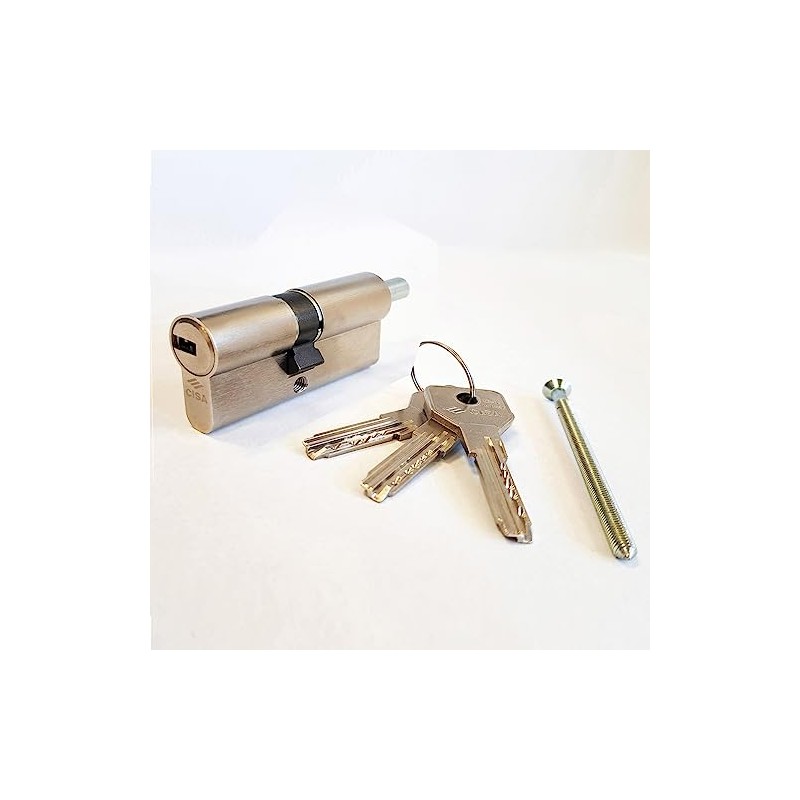 CISA 10G30210012; Euro Cylinder C2000; Nickel-Plated Brass; 33/33 mm; Prepared