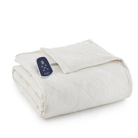 Thermee Micro Flannel Electric Blanket, Sand, Full