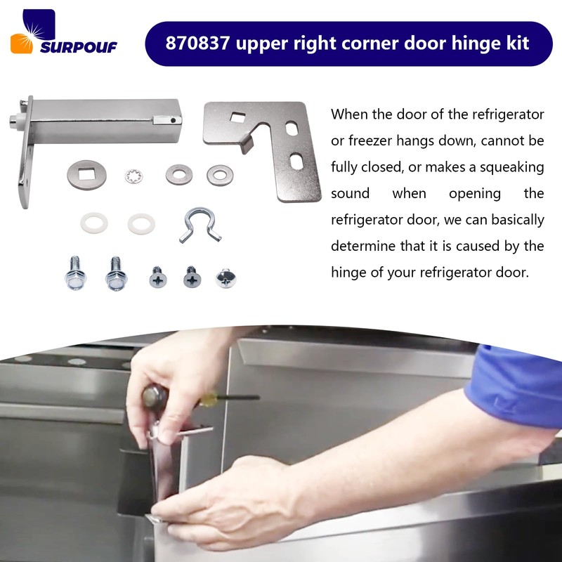 870837 Top Right Door Hinge Kit Replacement Part Compatible with