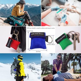 Yzpacc CPR Mask, Disposable CPR Shield Mask Emergency Mask with One-Way Valve Breathing Barrier for First Aid