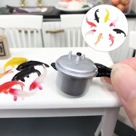 Totority 16Pcs Mini Koi Fish Mini Goldfish Figurines Miniature Koi Fish Tiny Fish Fairy Garden Supplies