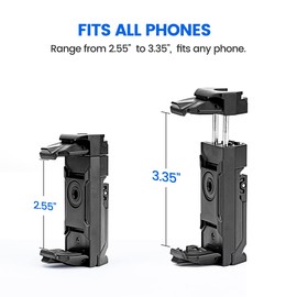 Fotopro Phone Tripod Mount Cold Shoe Rotatable Universal Cell Phone Mount Adapter for Monopod Selfie Stick Desktop Tripod Video Vlogging Photograph
