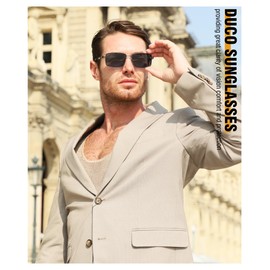 DUCO 2306 Men's Sunglasses, Polarized Sunglasses, Driving, Daily Use, UV400 Protection, Stylish, Fashionable, High Quality Carbon Fiber Material, multicolor (black / gray)