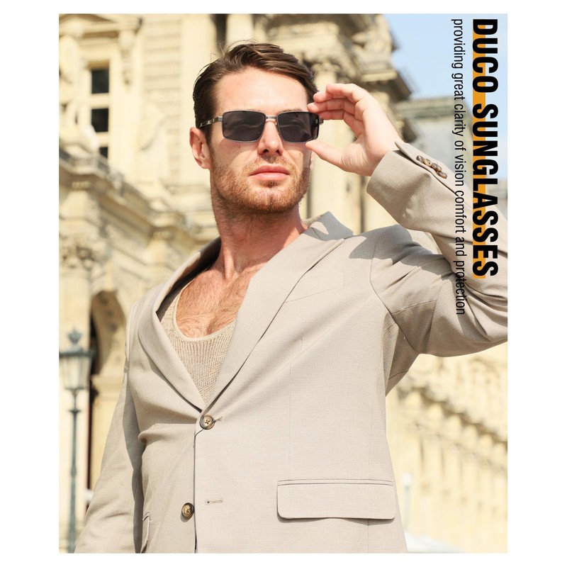 DUCO 2306 Men's Sunglasses, Polarized Sunglasses, Driving, Daily Use, UV400