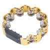 Tambourine Double Row Floral Design Percussion Jingles Hand Instrument for