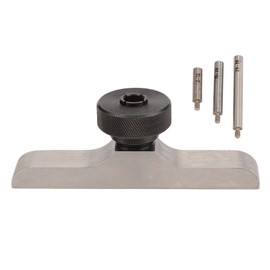 Tgoon Depth Dial Indicator Base, Depth Gage Bottom Base, Stable Clamping Threaded Knob Smoothly Depth Holder for Dial/Digital (103x17mm/4.1x0.7in)