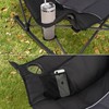 Unisakey Oversized Rocking Camping Chair with Headrest & Cup Holder