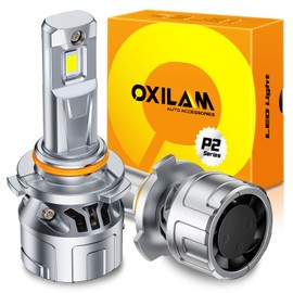 OXILAM H-B3/9005 Light Bulbs, 1000% Brightness, 6500K Cool White, fog Bulb Halogen Replacement With Cooling Fan, 5-Minute Install, Plug and Play, IP68, Pack of 2