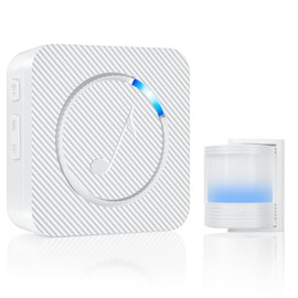 Motion Sensor Alarm Bell, PHYSEN Continuity Detector Radio, PIR Motion Sensor Indoor Door Alarm with 58 Ringtones & LED Display, Melodies Wireless for Homes, Shops, Offices, Factory