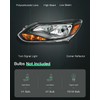 LSAILON Fit For Ford For Focus 2012-2014 Headlight Assembly Black