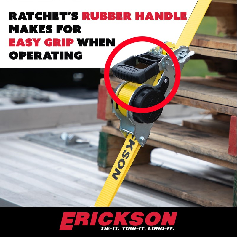 Retractable Ratchet Tie Down 1.5 inch x 16 feet Self-Locking