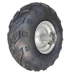 GoPowerSports Mini Bike 145x70-6 Rear V-Tread Tire & Wheel Assembly, CT100