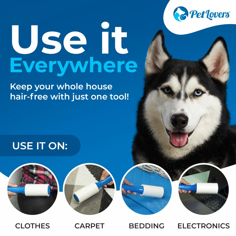 PetLovers Extra Sticky Lint Roller Mega Value Set for Pet