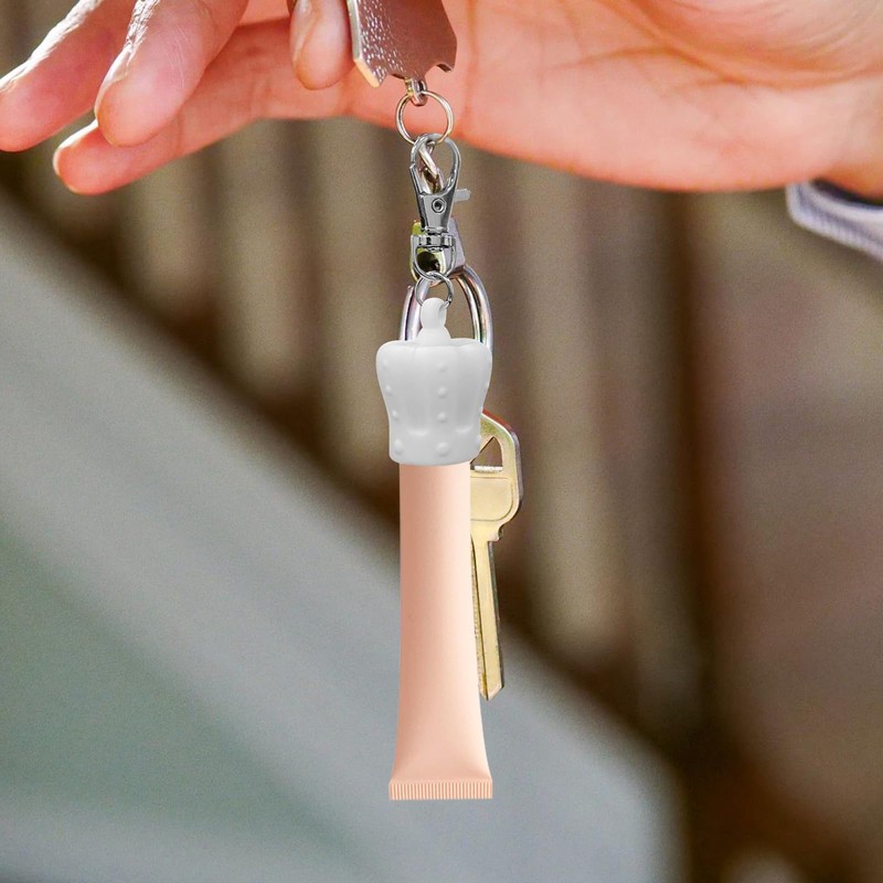 BRDXOOL 2 Pieces Lip Gloss Keychain Cap - Fit for