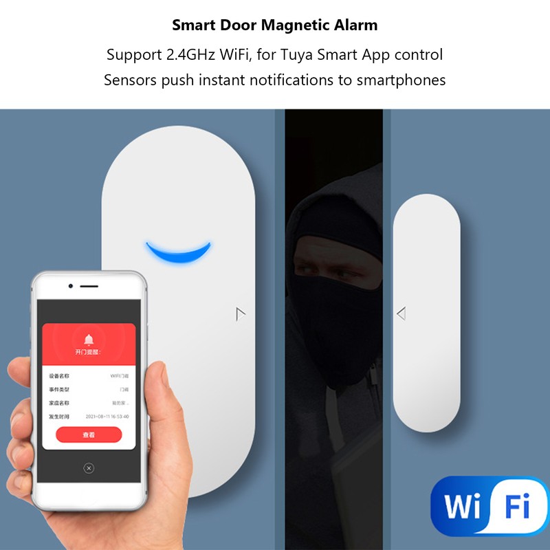 2.4GHz WiFi Door Window Detector Wireless Smart Home Security Door