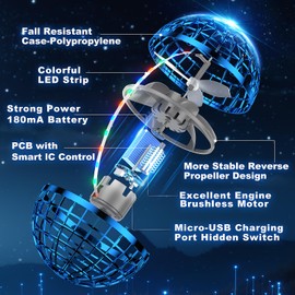 2025 AI Flying Orb Ball Toy, Cosmic Globe Boomerang Hover Ball Galactic Fidget Spinner, Cool Stuff Toys for 6 7 8 9 10 11 12+ Year Old Boys Girls Teens Indoor Outdoor Toys(Blue)