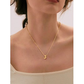 FindChic Alphabet Necklace A-Z Women's Necklace Letter Pendant in Silver Gold, Free Jewellery Box, for Mother's Day, Birthday, Gold Plated, V