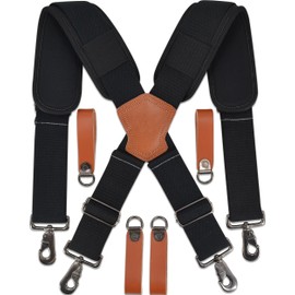 WELKINLAND Lightweight Tool belt suspenders, Leather tools bag suspenders,Suspender for tool belt, Tool belt suspenders for men,Tool bags suspenders