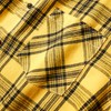 Sleeveless Funny Casual Shirt，Plaid Front Shirt for Men Yellow