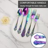Runfly Gorgeous Retro Royal Rainbow Stainless Steel 20 Pieces Flatware