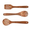 LX LEKHX Wooden Spoons for Cooking, 3 Pcs Natural Teak