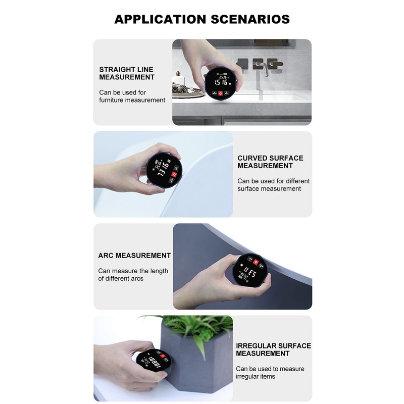 Handheld Roller Distance Meter High Accuracy Electronic Rangefinder Distance Measuring