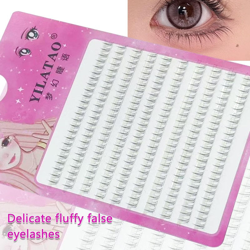 10 Rows Large Capacity False Eyelashes, Lower Eyelashes, Small Flame