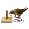 Interactive Bird Training Board for Cage, Wooden Block Puzzle, Small
