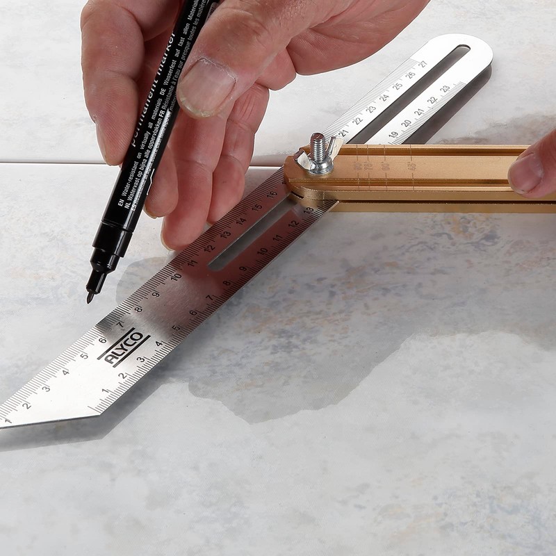 alyco 197398 – Bevel Square Stainless Steel Handle Aluminium 250