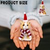 Christmas Cat Ornament with Hat & Scarf, Mini Plush Kitten
