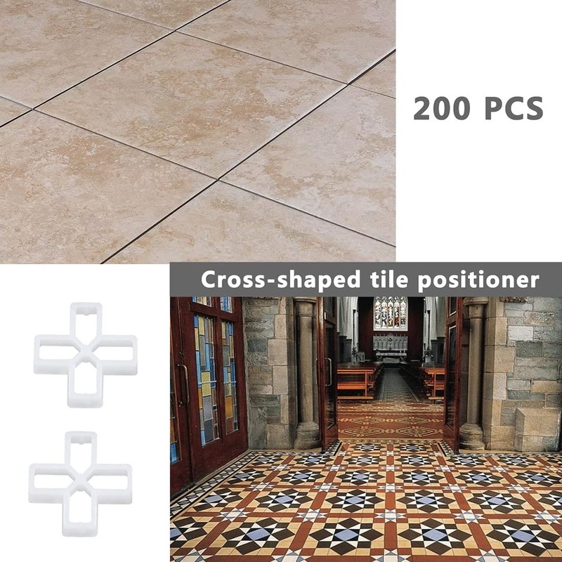 200pcs 10mm Tile Spacers, Brick Spacers is Cross Shaped Plastic,
