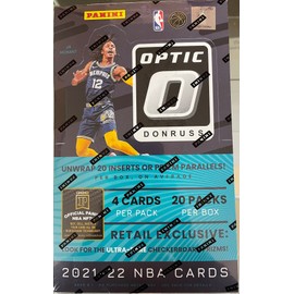 2021/22 Donruss Optic Basketball Retail Box 20 Packs Per Box 4 Cards Per Pack Factory Sealed Box