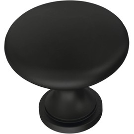 Franklin Brass Mushroom (10-Pack) Cabinet Knobs | Matte Black Handles for Dresser Furniture Drawers/Kitchen/Door/Bathroom | 1-3/16" P42354Z-FB-B