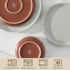 MALACASA Plates and Bowls Sets, 18 Pieces Modern Ceramic Dinnerware