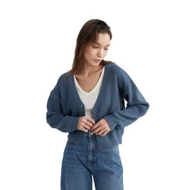 DeFacto Women's Cardigan Sweater, blue
