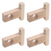 Coshar Wood Rod Holder, Ceiling Mount Closet Pole Socket Pipe