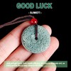 BJIMIDTI Natural Green Jade Necklaces for Women Good Luck Donut
