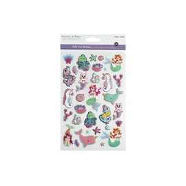 MULTICRAFT IMPORTS INC 3D Puffy FOIL STICKR Mermaid, One Size