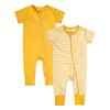 Teach Leanbh Baby Boys Girls 2-Pack Romper Jumpsuits Cotton 2