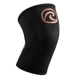 Rehband Knee Support for Weight Training, Knee Support for Cross Fit and Heavy Training, Knee Sleeve Made of 5 mm Neoprene, Available in Many Colours and Sizes, Unisex, Colour: Copper/Black, Pack of 1, Size: XL