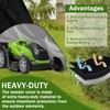 Lawn Mower Cover,Heavy Duty 420D Polyester Oxford Push Mower Cover,Waterproof,UV