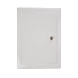 Vent Systems 8" x 12" Inch Lockable Metal Access Panel with Key - Access Door for Inspection, Plumbing and Electrical Utility Service - Drywall, Wall and Ceiling Mount Wall Plate - Crawl Space