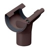 INEFA Drain pipe semi-circular, PVC NW100/DN75 dark brown, hanging pipe